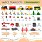86Pcs Wooden Train Set With Crane, Wooden Train Track Set Railway Kits Fits Thomas Brio Ikea Melissa And Doug, Christmas Train T