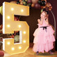 Imprsv 4Ft Marquee Numbers, Light Up Numbers For 15Th 50Th Birthday Decorations, Marquee Light Up Letters Anniversary Party Deco