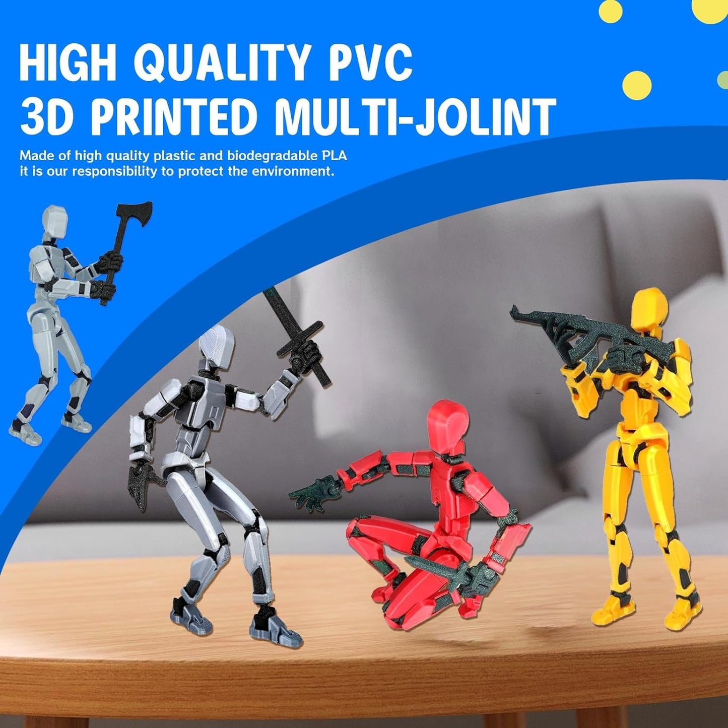 Merryxd Titan 13 Action Figure, Lucky 13 Action Figure T13 Action Figure 3D Printed Multi-Jointed Movable, Nova 13 Action Figure