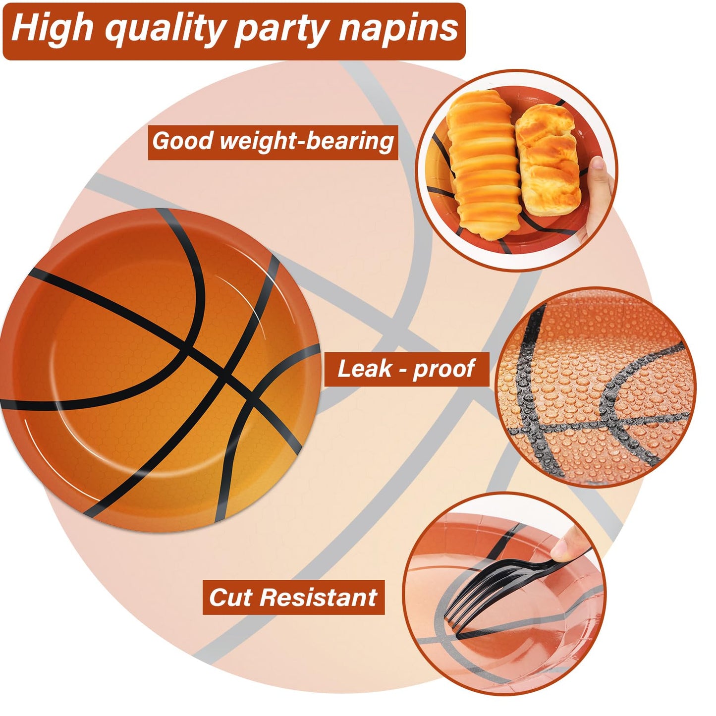 ZOIIWA 80Pcs Sports Themed Birthday Party Supplies All Star Plates Baseball Football Soccer Basketball Dinnerware Plates Superst