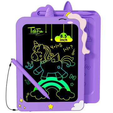 TEKFUN Birthday Gifts for Girls, 8.5inch Doodle Board, LCD Writing Tablet for Kids, Writing Pad Drawing Tablet, Travel Toys for 