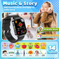 Smart Watch For Kid Age 4 5 6 7 8 9 10 Boys Girls Learning Toy With 26 Puzzle Game 1.69' Touch Screen Hd Camera Video Music Player Alarm Clock Storybook Pedometer Christmas Birthday Gift Idea (Black)