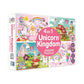 Dezva 35 Piece 4 In 1 Unicorn Kingdom Jigsaw Puzzle Toy For Learning Princess  Every Piece Is Unique, Pieces Fit Together Perfec