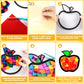 32 Sets Back to School Apple Pencil Suncatchers Craft Kit DIY Window Stained Glass Effect First Day of School Paper Craft Home C