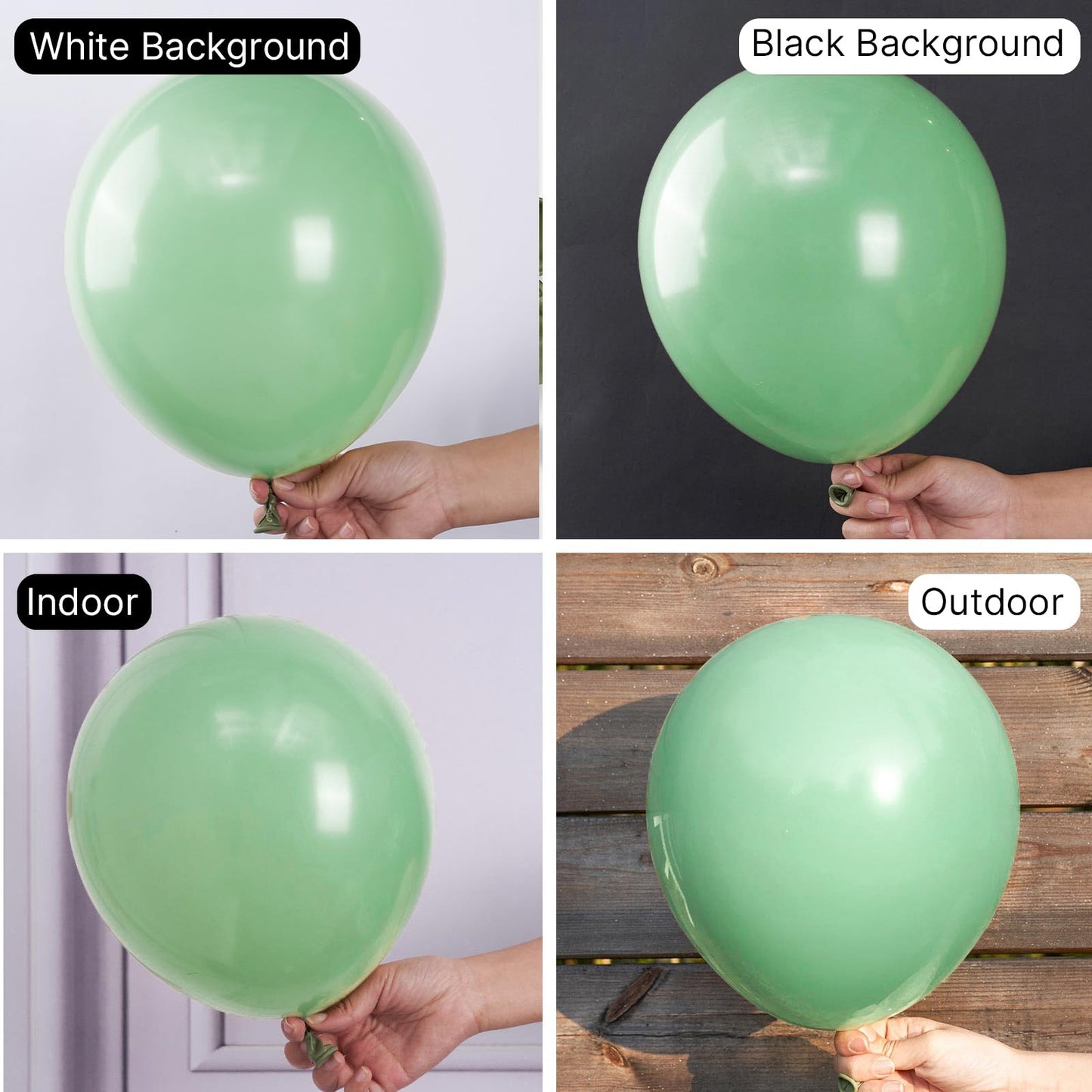 Partywoo Foggy Green Balloons, 50 Pcs 12 Inch Boho Green Balloons, Dusty Green Balloons For Balloon Garland Or Balloon Arch As Birthday Decorations, Party Decorations, Wedding Decorations, Green-F35