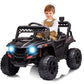 Nasitip 12V Kids Ride On Car Truck W/Parent Remote Control, Spring Suspension, Led Lights, Aux Port, Music (Black, No Tent)