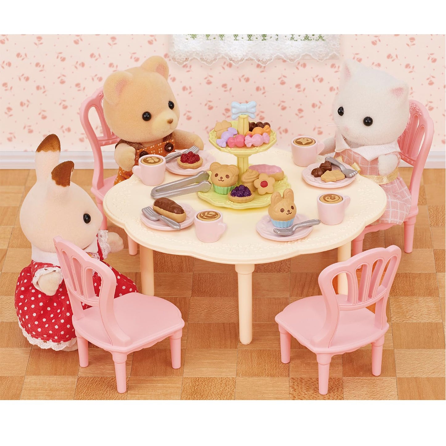 Calico Critters Sweets Party Set - The Perfect Dollhouse Accessories To Host A Tea Party For Your Critters!