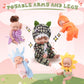 Hanaive 10 Pcs 4 Inch Mini Baby Dolls Lifelike Realistic Baby Dolls Tiny Babies With Animal Clothes Cute Baby Doll Gifts Set For