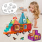 Magnetic Tiles Building Blocks With 4 Cars Magnet Train Set For Kids Construction Stem Toy Preschool Educational Creativity Lear