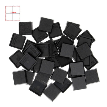 100PCS 25mm Square Black Miniature Model Bases for Tabletop or Miniature Wargames (25mm(0.98inch), 100PCS)