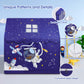 Kids Tent Blue Space Toddler Tent For Boys,Large And Foldable Kids Playhouse With Windows, Portable And Lightweight Play Tent In