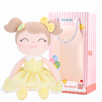 Gloveleya Baby Doll Baby Girl Gifts Plush Snuggle Dolls Soft Toys Yellow 16'