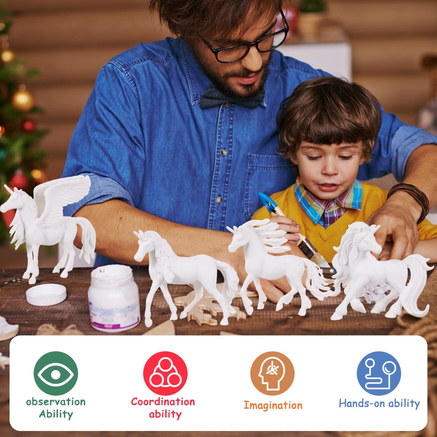 Toddmomy Paint Your Unicorn DIY Painting Kit - Decorate and Draw 3D Toys for Kids - Art and Craft Set