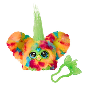 Furby Furblets Pix-Elle Mini Friend, Gamer Music, Speaks Only Furbish, Electronic Plush Toys For Girls & Boys, Interactive Pets, Multicolor, Easter Basket Stuffers, 6+
