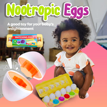 Hamerry Easter Prefilled Basket Stuffers For Toddler,Montessori Color And Shape Recognition Sorting Matching Puzzle Game For Egg