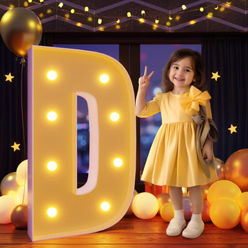 Imprsv 3Ft Marquee Light Up Letters D, Large Light Up Letters, Big Marquee Letters For Party Decorations Baby Shower Anniversary
