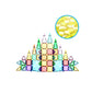 Picassotiles 60 Piece Magnetic Building Block Mini Diamond Series Travel Size On-The-Go Construction Toy Set Stem Learning Kit E