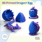 3D Printed Dragon,Dragon Eggs With Dragon Inside,Dragon Egg Toy,12'' Full Articulated Crystal 3D Dragon For Children'S Day Gift