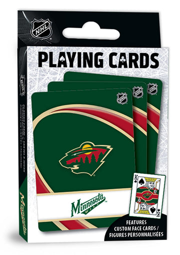 Masterpieces Family Games - Nhl Minnesota Wild Playing Cards - Officially Licensed Playing Card Deck For Adults, Kids, And Famil