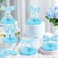 Containlol 9 Pcs Blue Bow Birthday Party Decorations Bow Honeycomb Centerpieces Graduation Party Table Decorations Coquette Pape