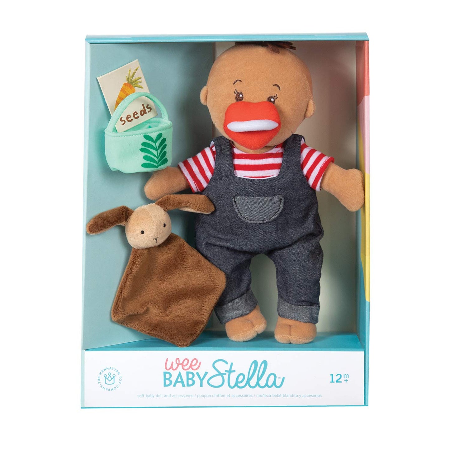 Manhattan Toy Wee Baby Stella Tiny Farmer 12' Soft Baby Doll Set