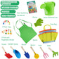 Kids Gardening Set 14Pcs Gardening Tools For Kids With Tote Bag,Watering Can, Shovel, Apron, Garden Book And More Educational St