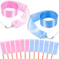 Hiunicorn 12Pcs (6 Pink + 6 Blue) Dance Ribbons Party Favors For Boys And Girls Gender Reveal Rhythmic Gymnastics Birthday Party Streamers Decoration, Kids Circus Carnival Ribbon Silks Sticks Wands