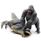 King Kong VS Vastatosaurus Rex Dinosaur Toys with Realistic Rock Action Figure Rampage Gorilla Fight Tarbosaurus Animal Figurine