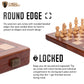 Chess Set Magnetic - enhanced Wooden Board Game with a Portable Wood Case and SeStorage for Pieces  Set for Kids and mature-themeds (Sapele Wood) - Chess protective coveringy