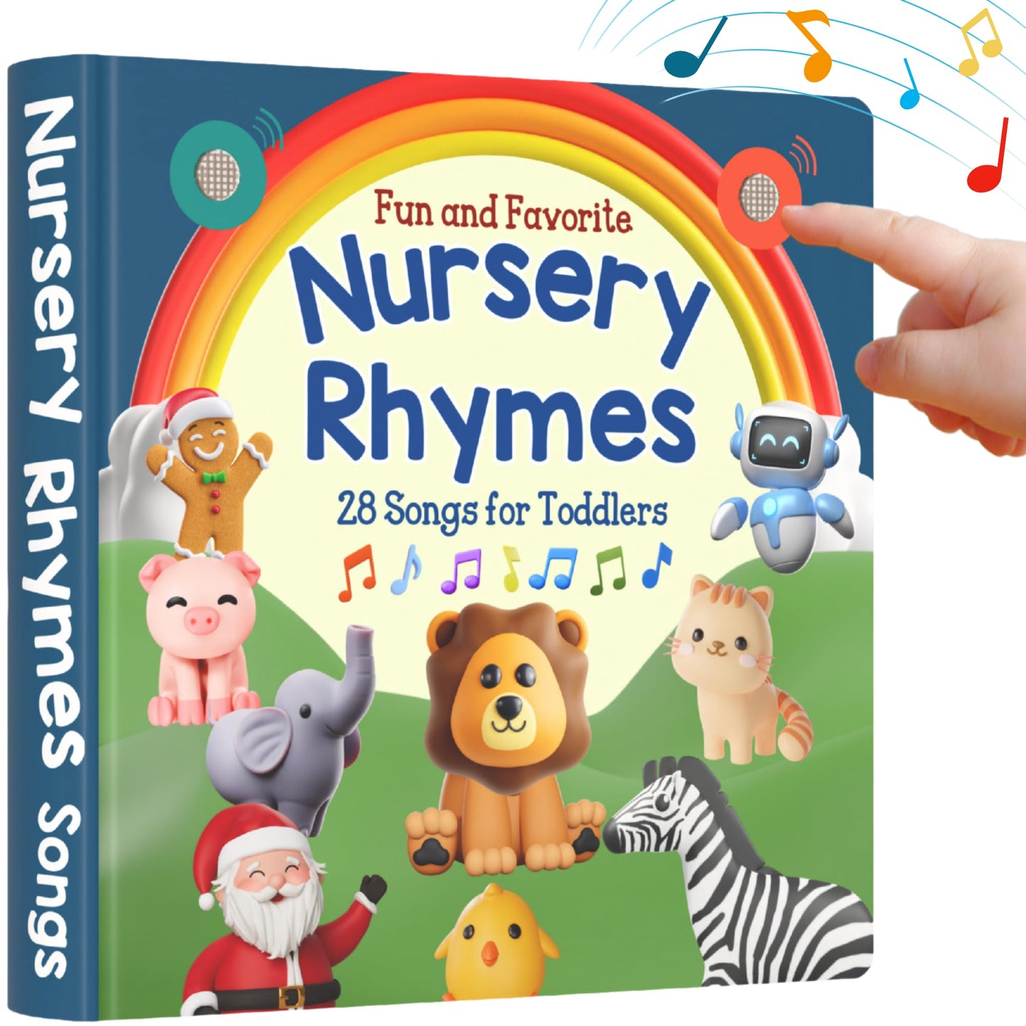 LEARNING BUGS Fun Favorite Nursery Rhymes - Sing Along with 28 Nursery Rhymes, Musical Books for Toddlers, 28-Button Music Book,