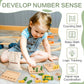 Dinorun Educational Toys For 3 4 5 Year Old Boy Girls Gifts - Preschool Learning Math And Numbers For Toddler 2-4 - Math Manipulatives For Kids 3-6 - Montessori Wooden Counting Peg Board Materials