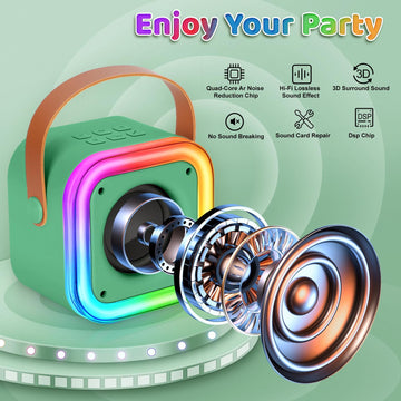 Mini Karaoke Machine For Kids, Girl Toys Gifts, Kids Karaoke Wireless Microphone For 4,5,6,7,8,9,10,11,12 Years Old Boys And Gir