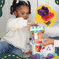 Wabee Baby Large Soft Rubber Toddler Blocks, 50 Pieces In Storage Bin On Wheels - Includes Booklet, Toy, Gift, Birthday, 6M, 1-2