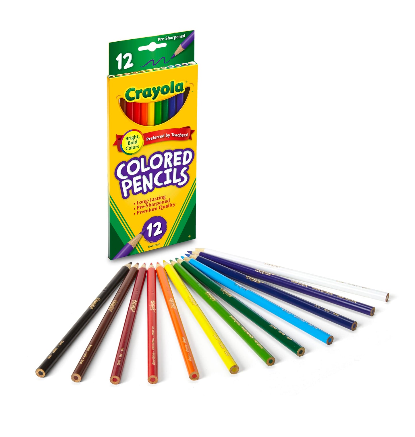 Crayola 68-4012 Long Colored Pencils 12 Count