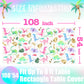 Hapibidesign Girl Dinosaur Birthday Party Tablecloth - Pink Dinosaur Plastic Disposable Table Cover - Girl Dinosaur Party Suppli