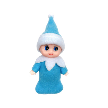 Lovelfstory Elf Accessories Baby, Tiny Christmas Elf Girl And Boy Baby Doll For Xmas Gift (Blue)