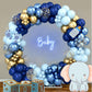 Infloral Birthday Party Blue Balloon Arch Kit Navy Metallic Pastel Blue And Gold Balloon Garland Kit For Father'S Day Baby Shower Wedding Graduation Party Decorations