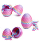 Flavery 3D Printed Dragon in Egg - Flexible Rainbow Crystal Dragon Inside, Colorful Fidget Toy, Birthday Gift, Desk Pet Figure -