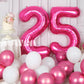 SUWEN Hot Pink 25 Jumbo 40 Inch Foil Number Balloons 0-9 for 25th Birthday Party Decorations