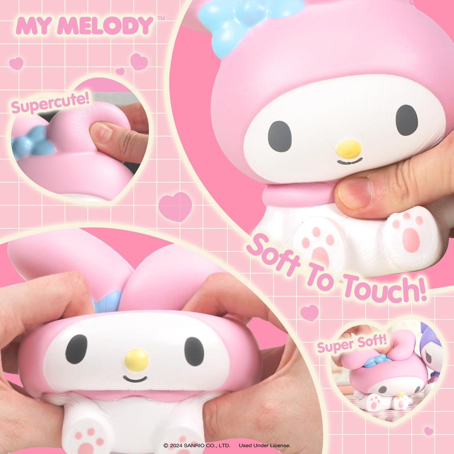 Hamee Sanrio Hello Kitty And Friends Jumbo Squishy Toy Slow Rising Cute Squishu Buddy Birthday Gift Bags, Party Favors, Gift Basket Filler, Stress Relief, Adorable, And Fun - My Melody