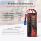 Zeee Premium Series 4S Lipo Battery 5200mAh LCG Hard Case Batttery Height 37mm 14.8V 120C with EC5 Connector for RC Car Truck Ta