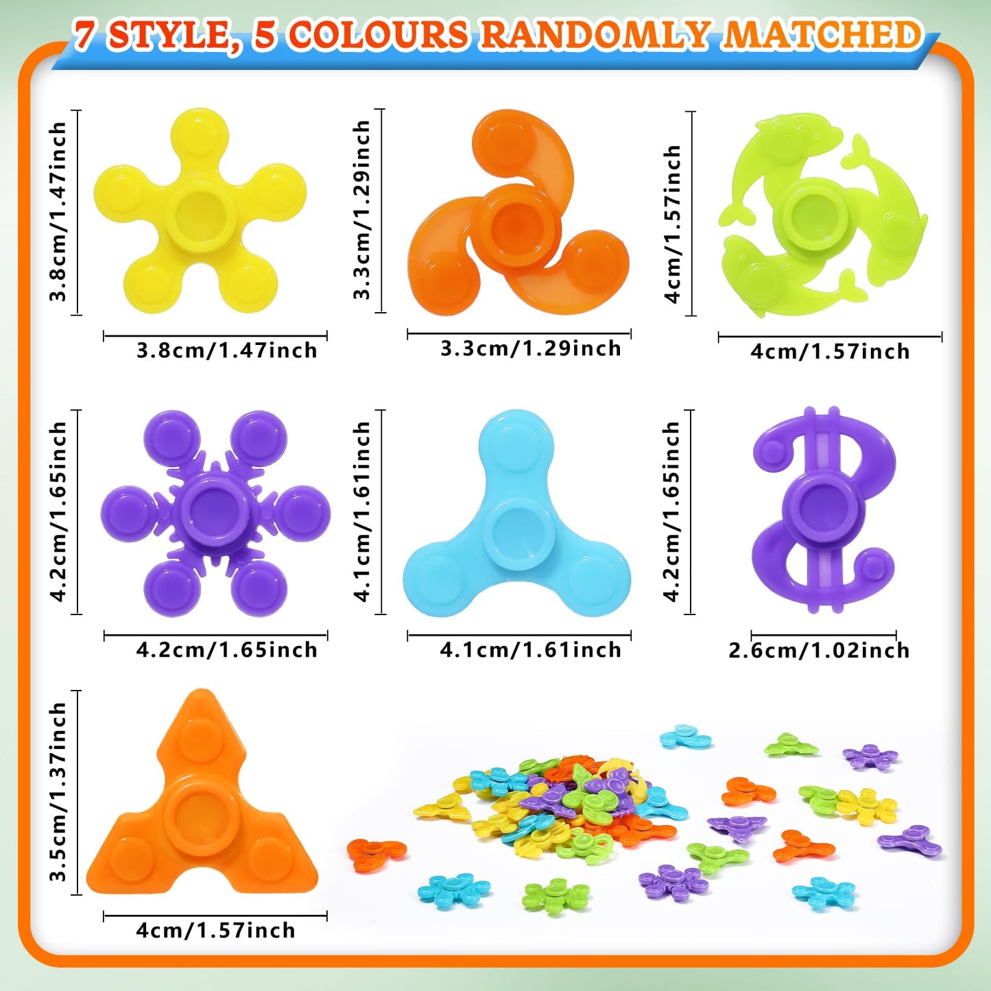 Scione 50 Pcs Mini Fidget Spinners Bulk, Fidget Spinner Toys Party Favors For Kids Adults Teens, Return Gifts, Easter Day Gifts For Kids, Party Games, Classroom Rewards Treasure Box Toys