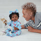 Scom Lifelike Reborn Black Girl - 20 Inch African American Newborn Baby Girl, Real Life Baby Dolls With Weighted Soft Cloth Body
