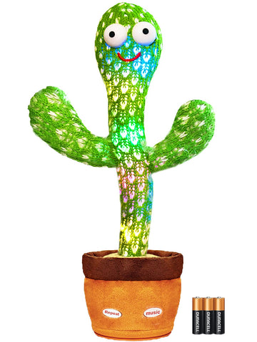 Keculf Singing Dancing Cactus Baby Toy For Babies. Talking Cactus Toy That Repeats What You Say. Mimicking Cactus Toy For Babies Smart Cactus Toy Can Be Adjusted Volume?Premium Gift Box Packaging?