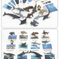 24 Small Animal Figurines Learning & Education Toys, Plastic Realistic Zoo Jungle Safari Sea Ocean Animal Figures, Preschool Learning Activities Matching Game Science Toys
