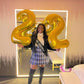40 Inch Gold 22 Balloon Numbers, 22 Birthday Decorations For Women Men, Number 22 Balloons, Large Foil Mylar Balloons For Birthd