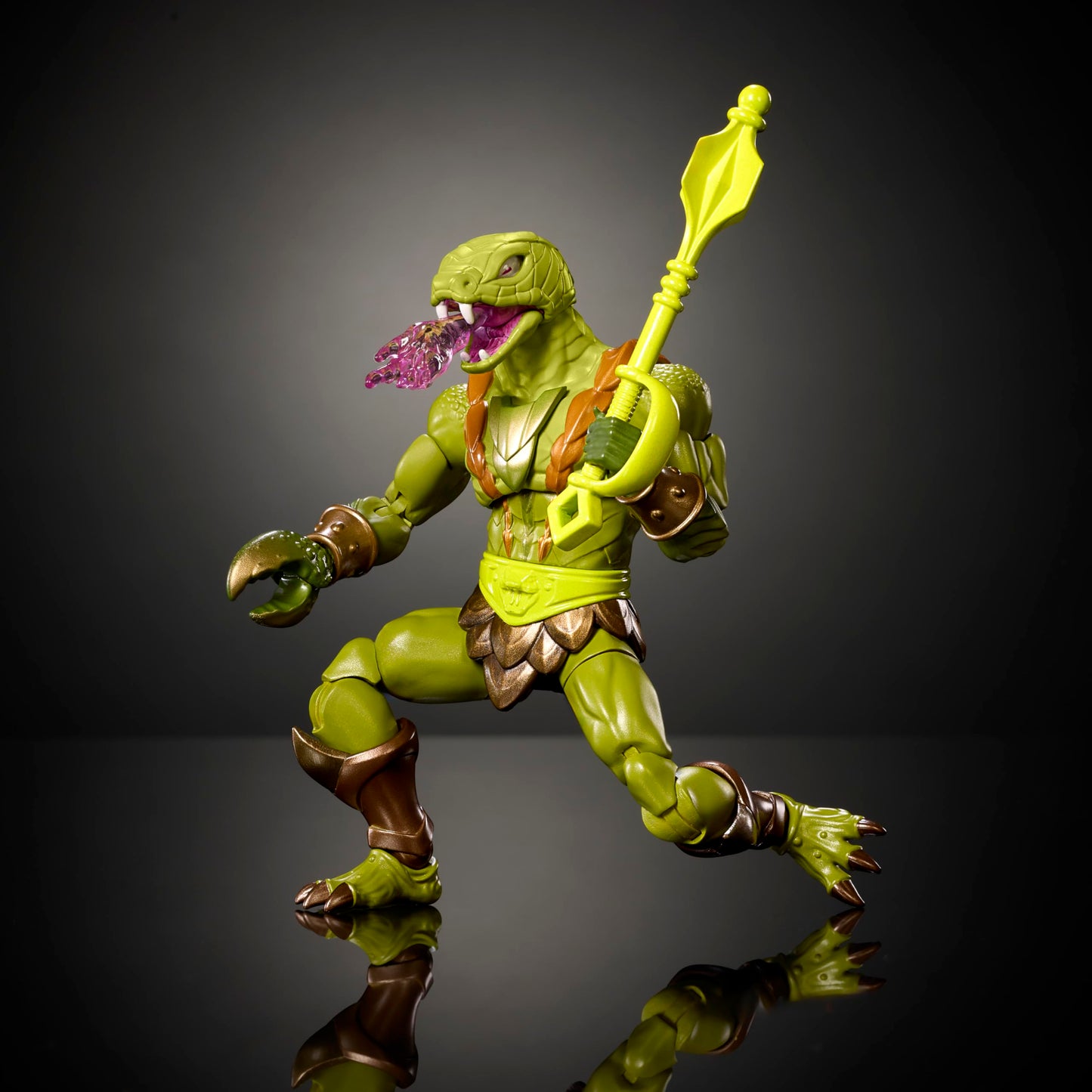 Masters of the Universe Masterverse Action Figure, New Eternia Kobra Khan, 7 Inch Motu Toy 30 Articulations, Camo Khan Alt Look