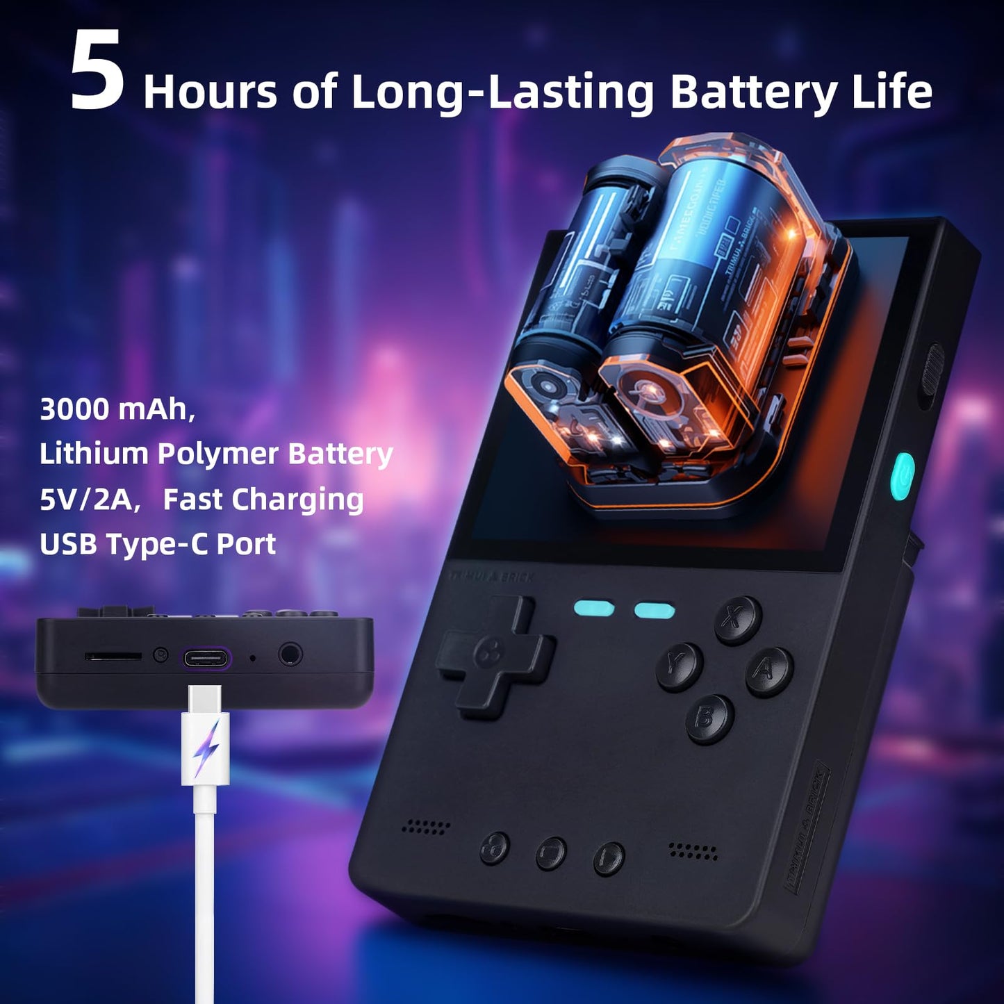 Trimui Brick Retro Handheld Portable Retro Gaming WiFi Multiplayer 159g Lightweight Retro Emulator with RGB Lighting USB-C Fast