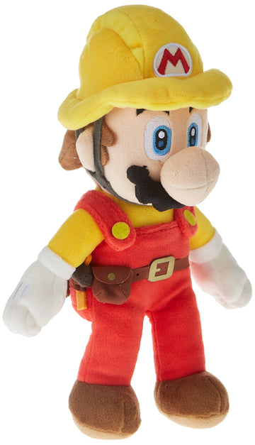 Little Buddy 1731 Super Mario Maker 2 - Builder Mario Plush, 9.5, Yellow