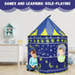 Prince Tent Boys Large Playhouse Kids Castle Play Tent Toy For Children Indoor And Outdoor Games, 53'' X 42'' (Hxd)